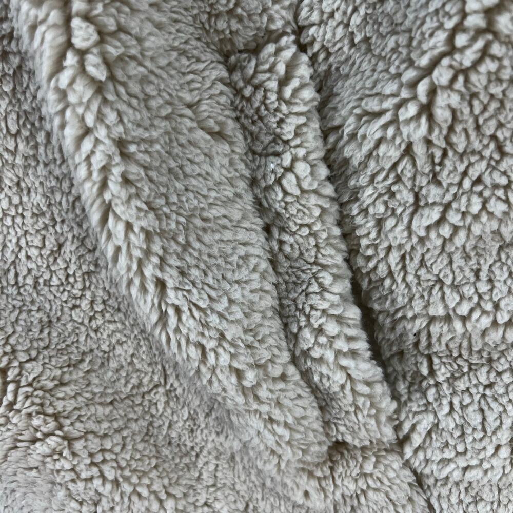We The Free Sherpa Coat Woman's L Beige Raya Teddy Full Zip Preppy Winter Gear - Picture 4 of 10